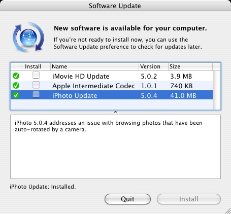 iPhoto Update - 41MB!